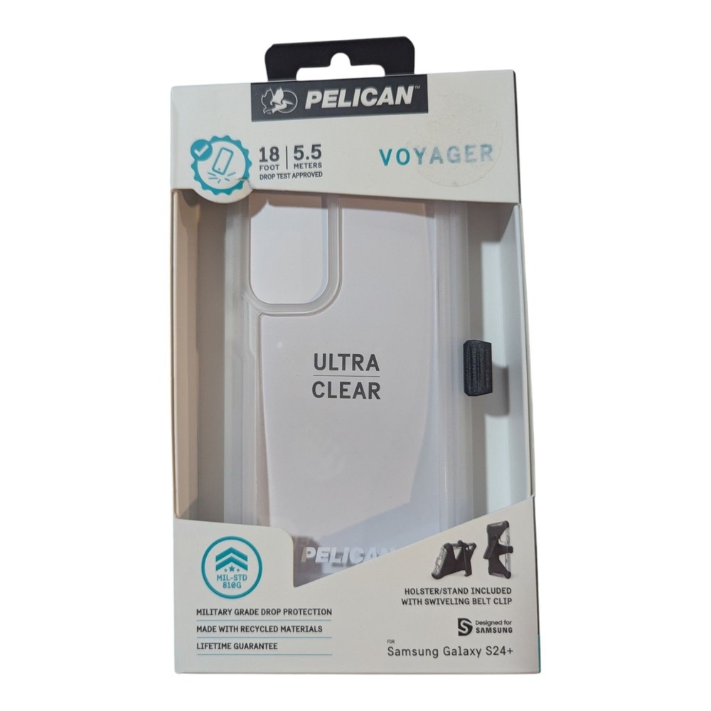 B2. Pelican Voyager Holster Case For Samsung Galaxy S24+ - Clear